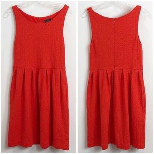 Deletta Anthro red sleeveless midi dress c…